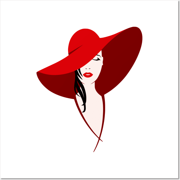 Lady in red Wall Art by DigitalArtist